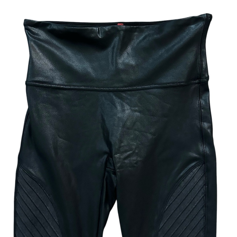 SPANX Moto Faux Leather Leggings Black Ankle Small - Picture 4 of 10